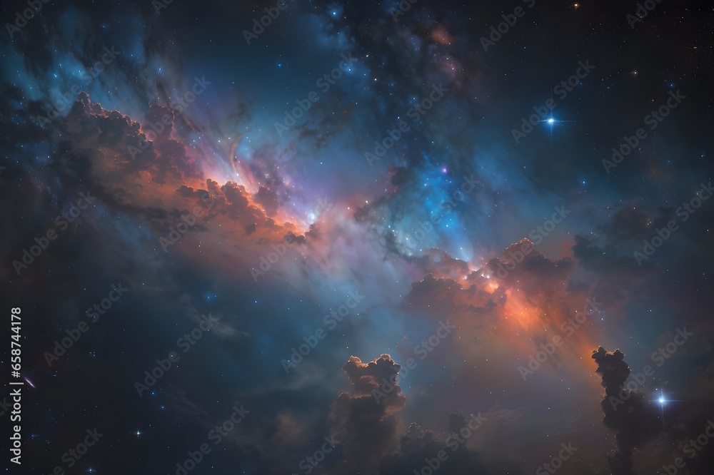 Celestial Marvels A Glimpse into the Heart of the Nebula - Generative AI Edition




