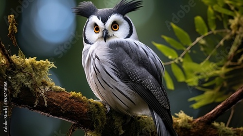 Posing on a tree is the stunning white-faced owl from the South.