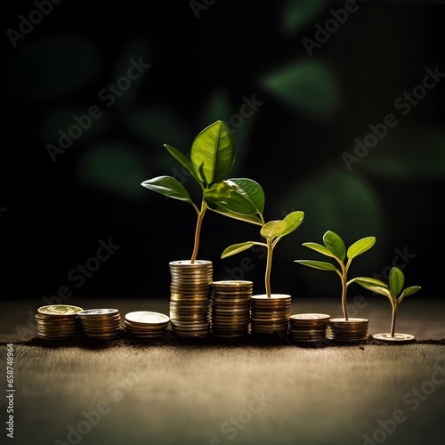 growth money young tree growing on stacks of coins Multiple sources of income