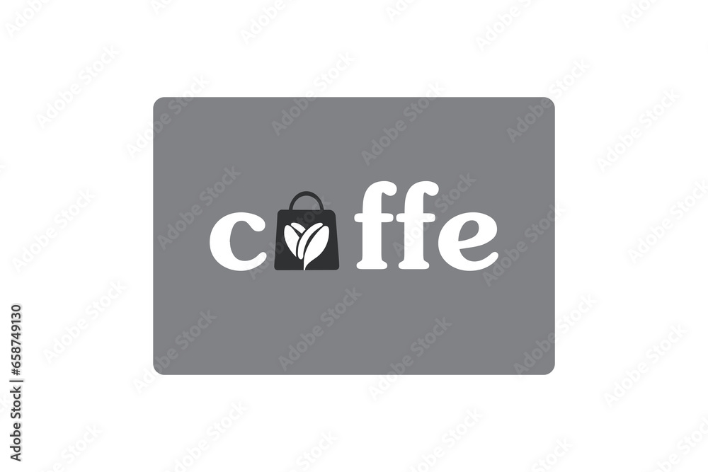 Coffee bean bag vector logo for a product or brand. Coffee bean bag vector logo for a product or brand.