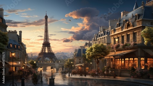 Paris advertisement background