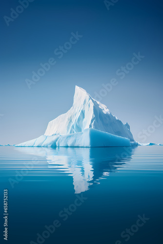 Frozen Majesty: Pristine Iceberg in Polar Waters Highlighting the Immensity of Nature © Dustin