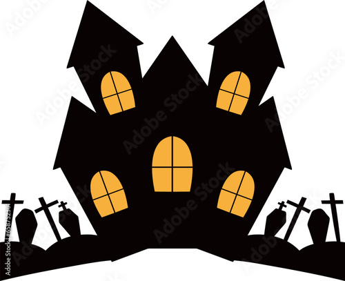 Haunted old house for halloween