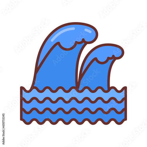 Ocean icon in vector. Illustration