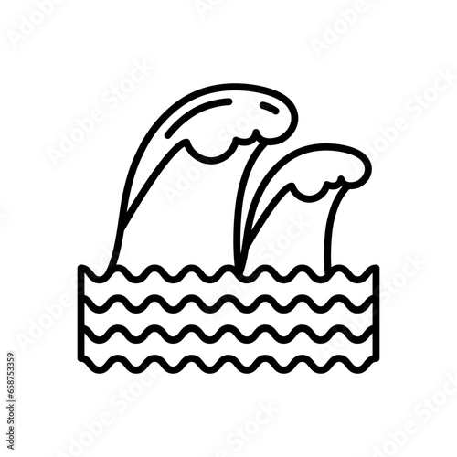 Ocean icon in vector. Illustration