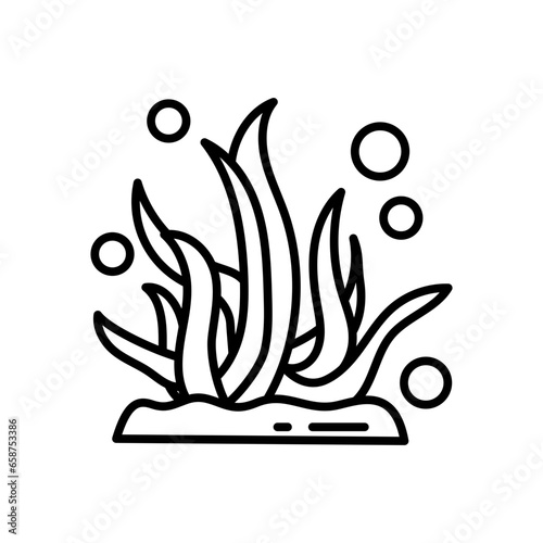 Seaweed icon in vector. Illustration