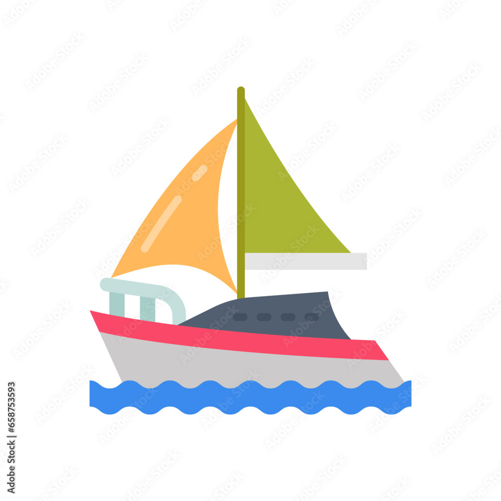 Sailboat icon in vector. Illustration Sailboat icon in vector. Illustration