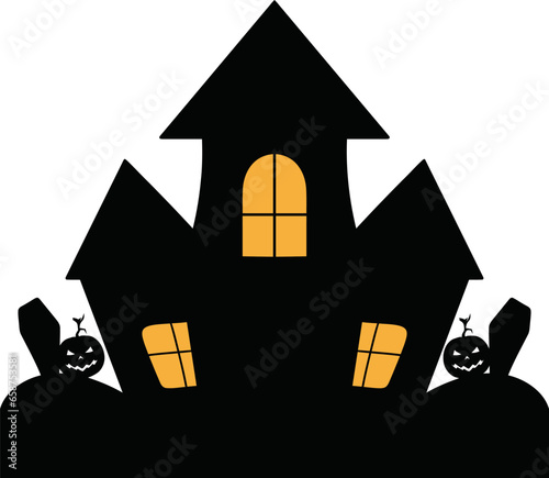 Haunted old house for halloween