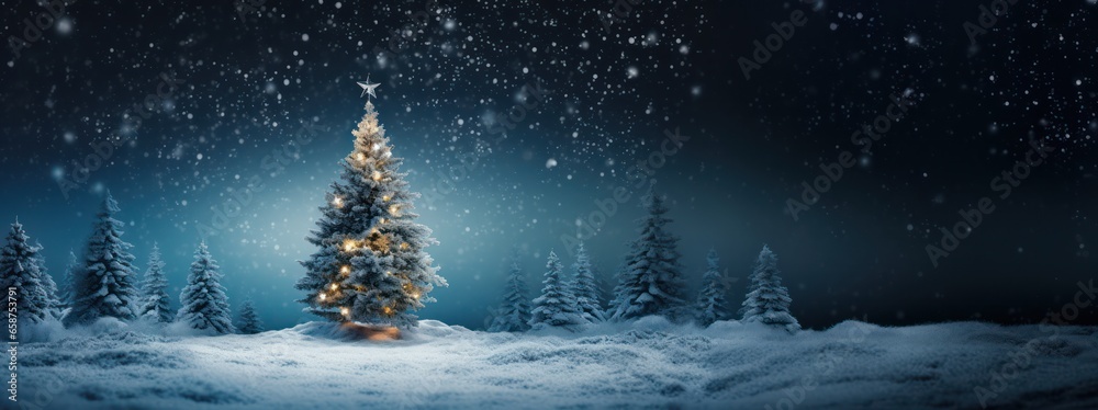 Christmas Tree Magic in a White Wonderland