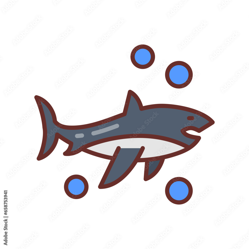 Shark icon in vector. Illustration Shark icon in vector. Illustration