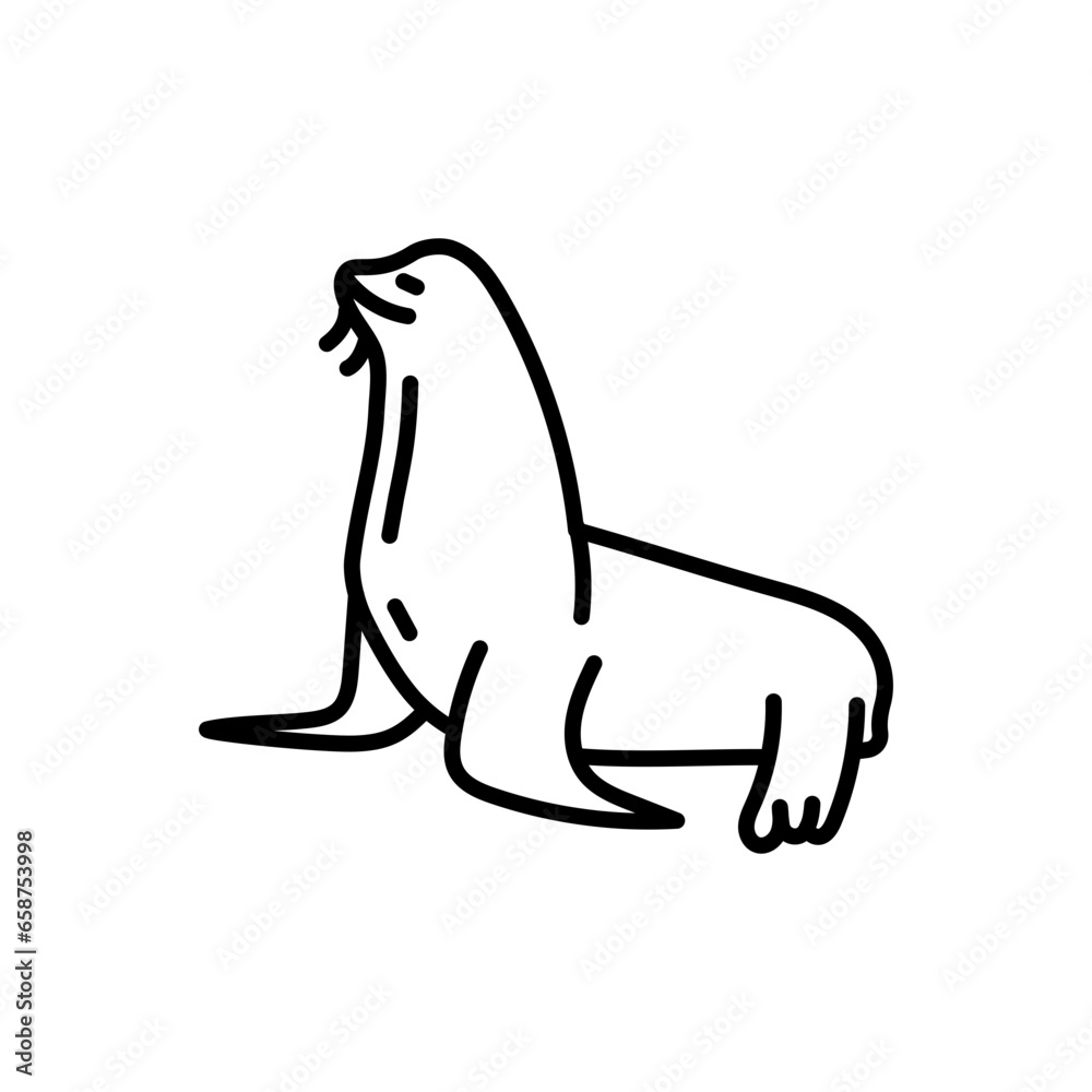 Sea Lion icon in vector. Illustration