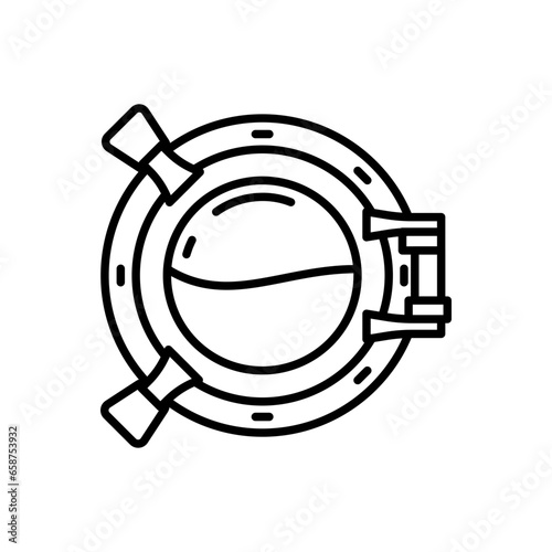 Porthole icon in vector. Illustration