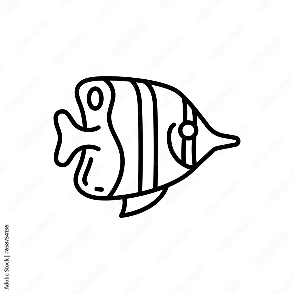 Tropical Fish icon in vector. Illustration Tropical Fish icon in vector. Illustration