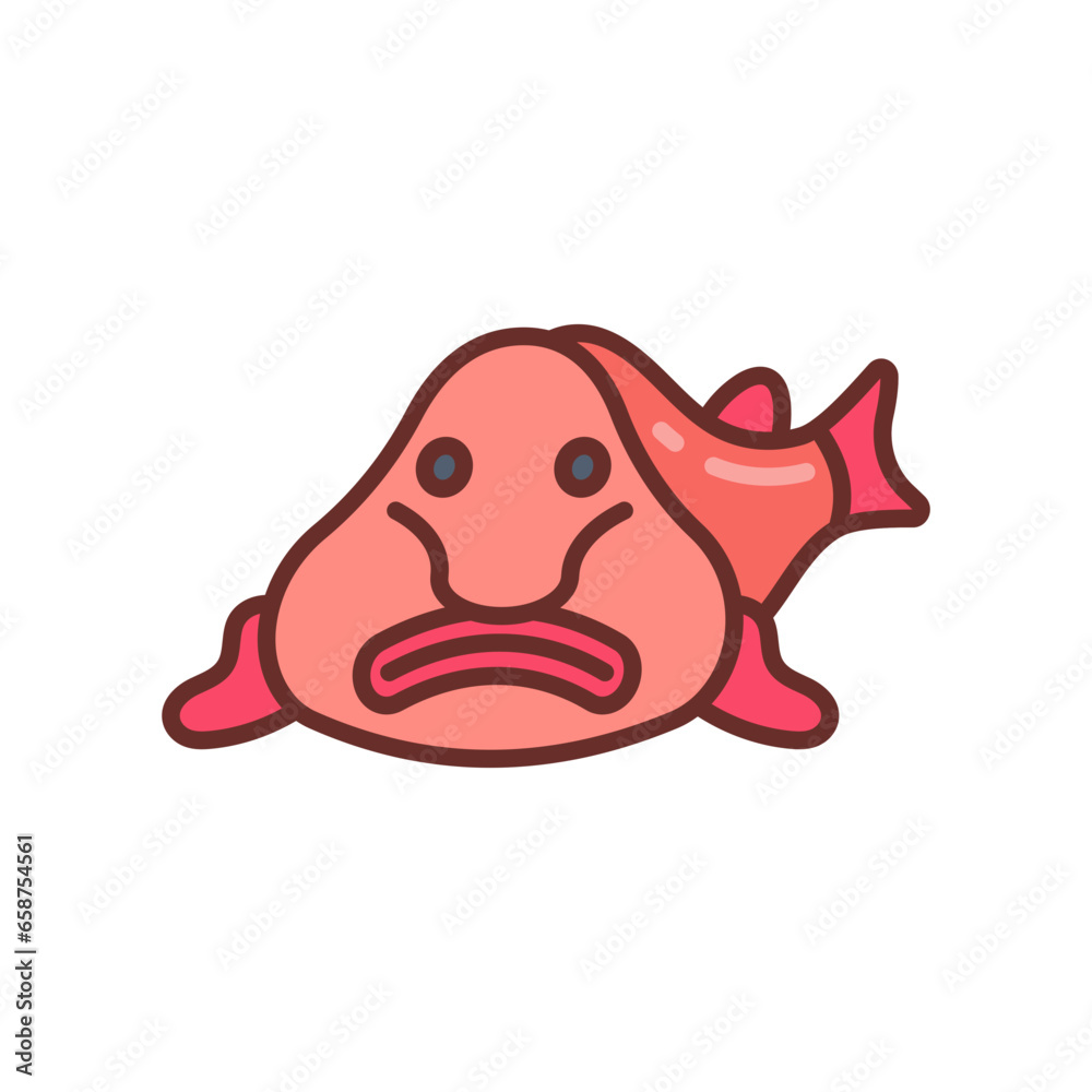 Blobfish icon in vector. Illustration Blobfish icon in vector. Illustration
