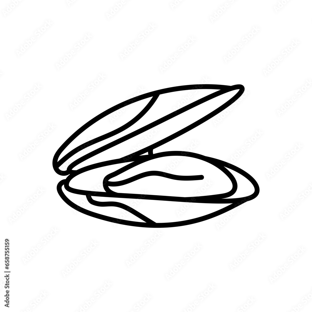 Mussel icon in vector. Illustration Mussel icon in vector. Illustration