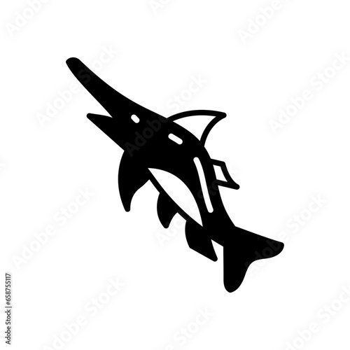 Swordfish icon in vector. Illustration