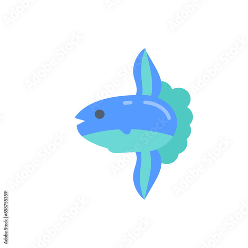 Sun Fish icon in vector. Illustration
