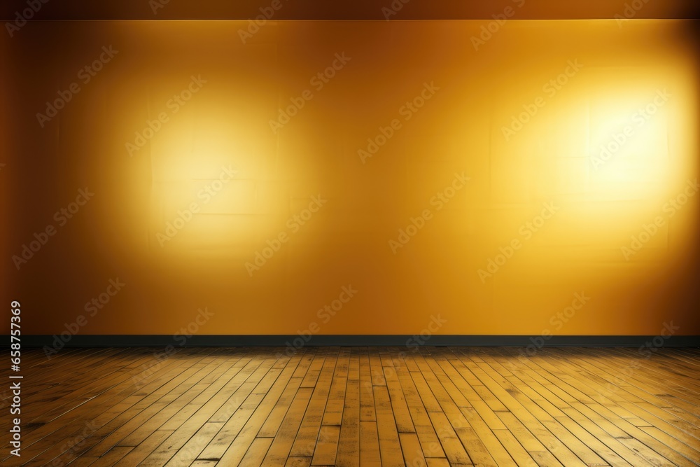 Clean and empty gold wall as a background for studio photography Clean and empty gold wall as a background for studio photography