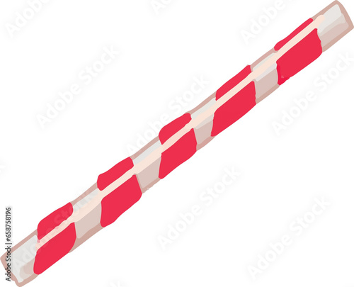 Free Download The red and white straw plastic pattern isolated on white background.  illustration. PNG clipart. - GFXLoad