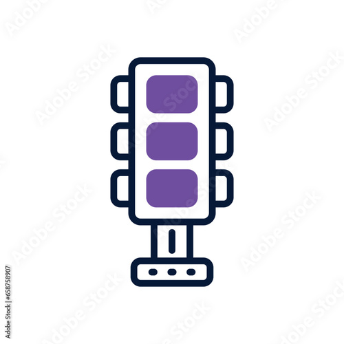 traffic light dual tone icon. vector icon for your website, mobile, presentation, and logo design.