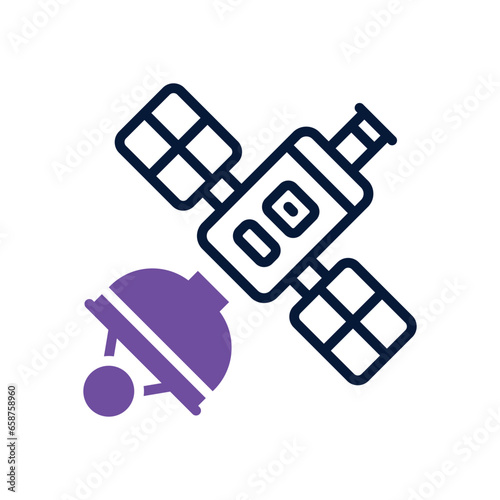 satellite dual tone icon. vector icon for your website, mobile, presentation, and logo design.