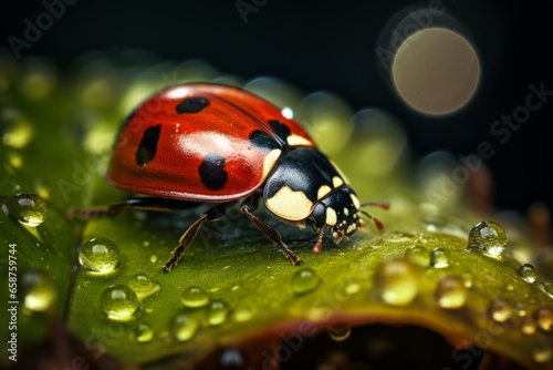 Close-up, macro of ladybug