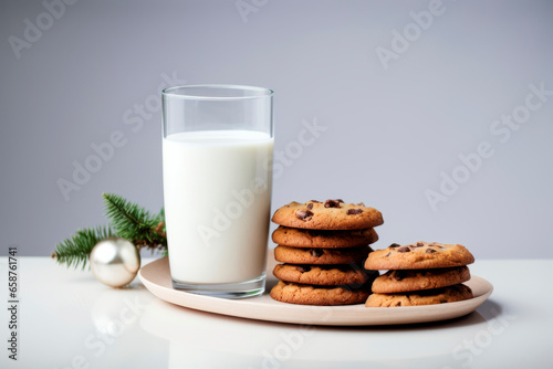 Treats for Santa Claus - milk and cookies 