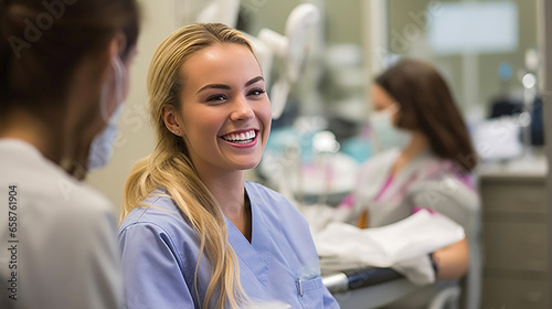 Dental Team Harmony: Dentist and Assistant
