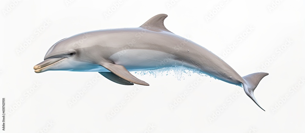 Fototapeta premium Captive bottlenose dolphin with head above water