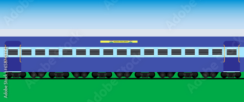 Indian train in the track