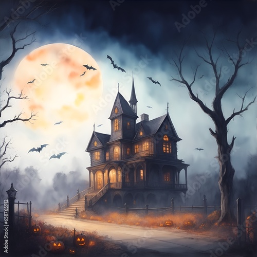 halloween night scene , Halloweens theamed,  © Digital Craft CO