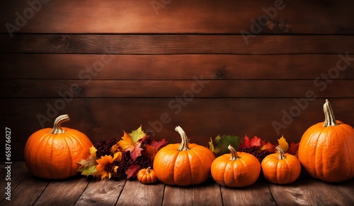 pumpkins on a rustical wood table