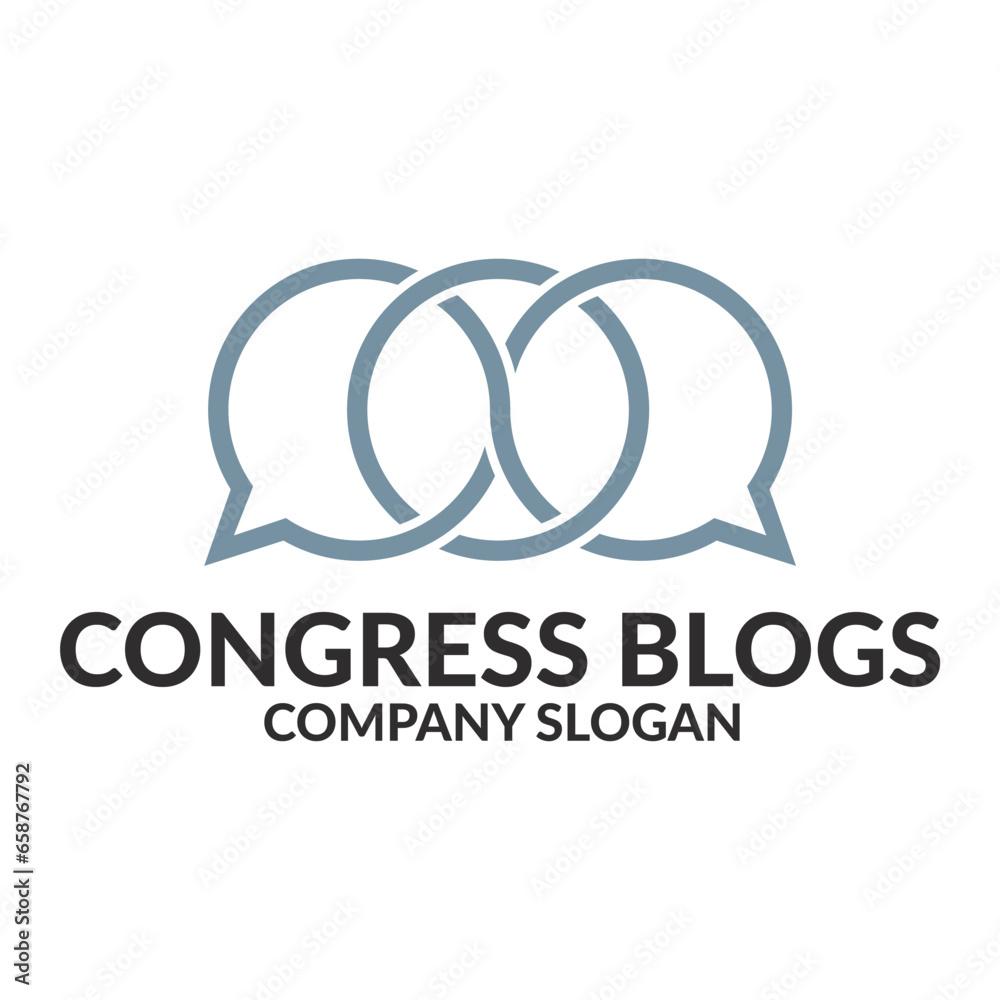 Obraz premium Congress Blogs Logo Template design free download
