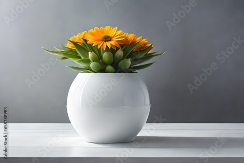 yellow flower in vase