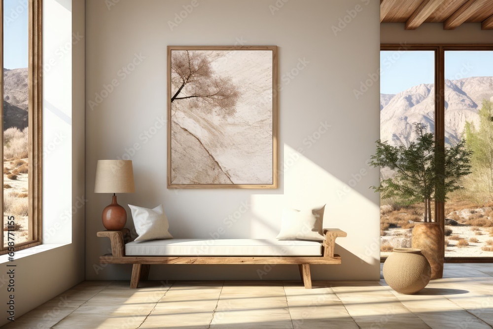 modern minimalist scandinavian hallway with light natural materials with modern art on the walls modern minimalist scandinavian hallway with light natural materials with modern art on the walls