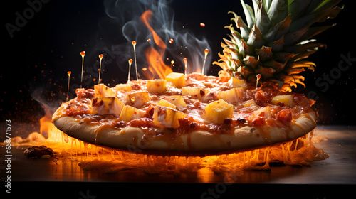 pizza with pineapple