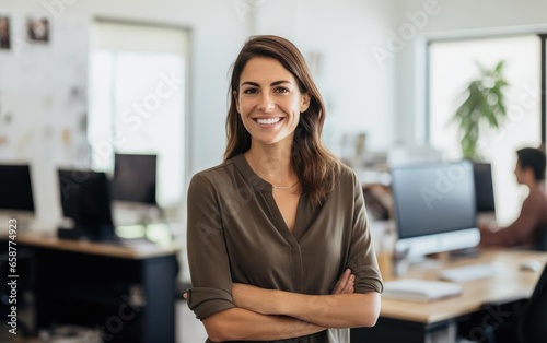 Lifestyle portrait photography of a project manager in her 30s