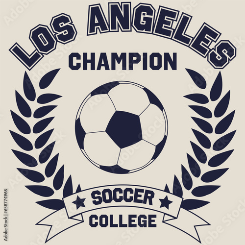 soccer badge Los Angeles champion t-shirt