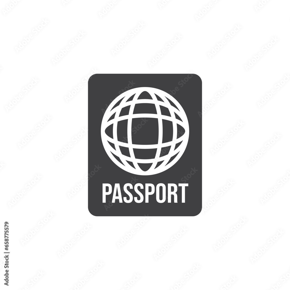 Passport Icon Vector. Vector Graphics Passport Icon Vector. Vector Graphics