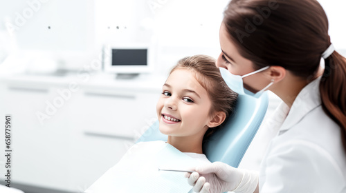A woman getting a dental checkup  covered by health insurance.