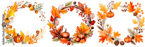 Wreath from autumn Elements 