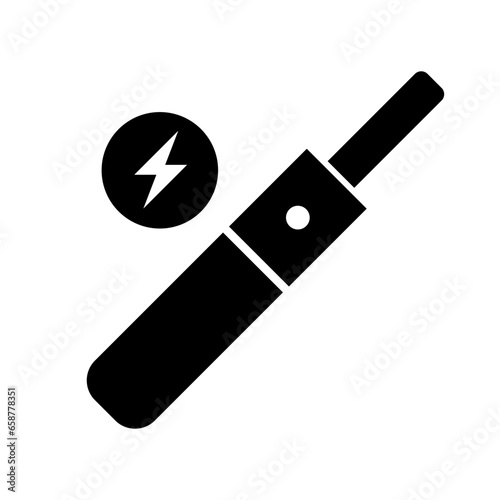 Electronic cigarette silhouette icon. Vape. Vector.