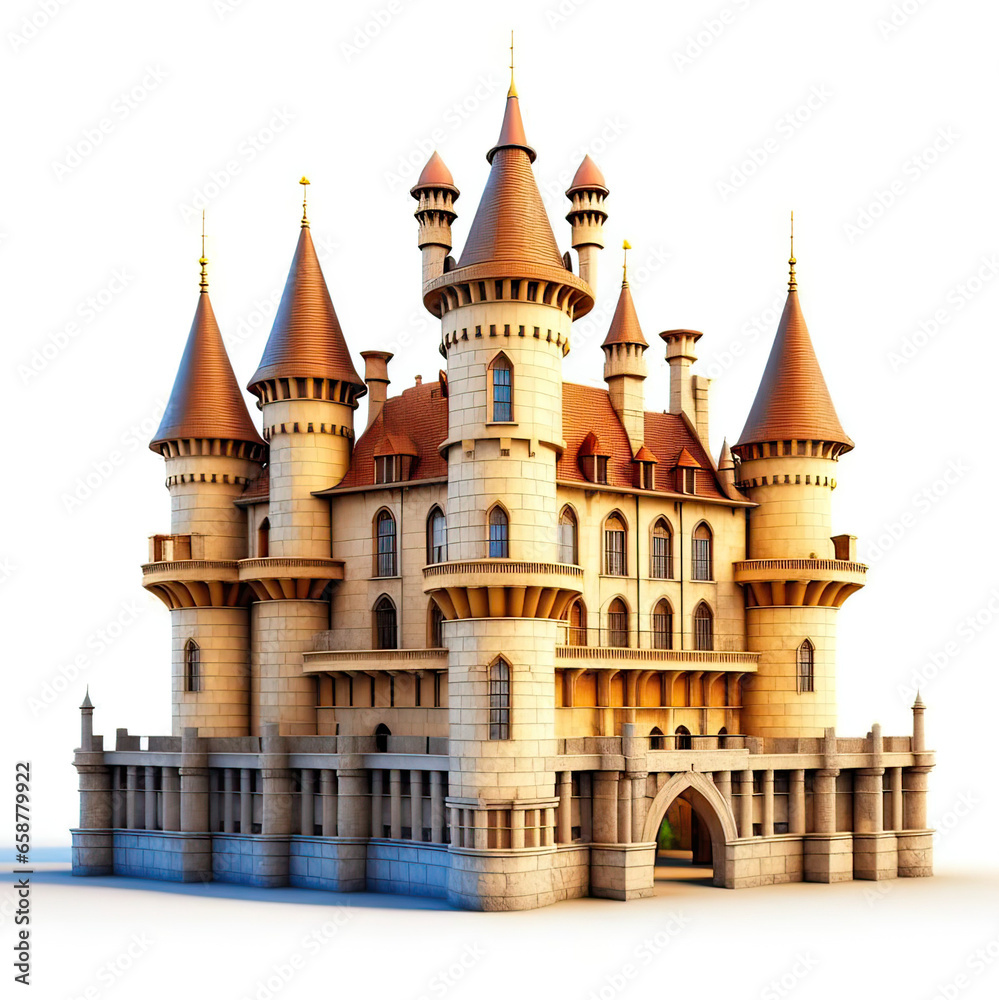Obraz premium Castle on a white background