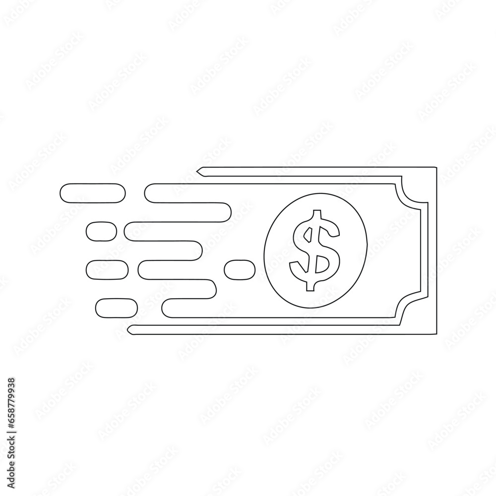 Fototapeta premium Fast money icon vector, Fast Cash logo template, Money logo designs
