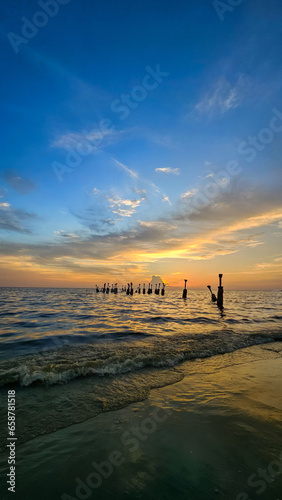 sunset at the beach