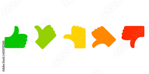 Valuation thumbs sign. Valuation thumbs vector