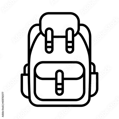 Backpack icon. Backpack for outdoor activities