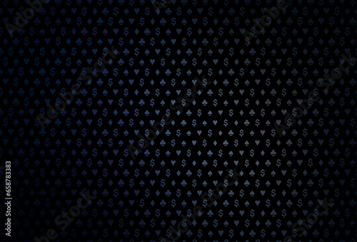 Wallpaper Mural Dark blue vector cover with symbols of gamble. Torontodigital.ca