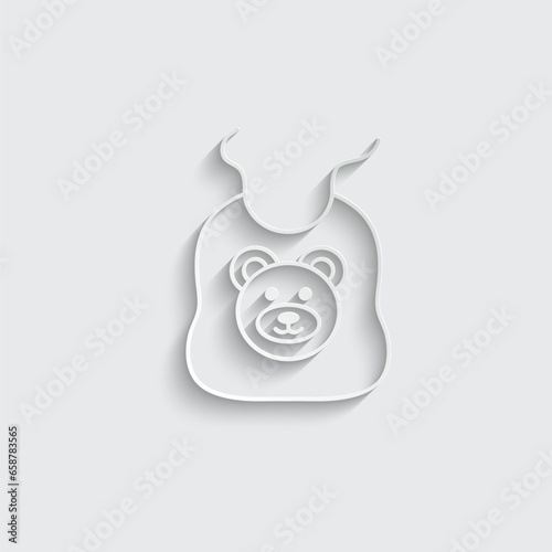 Baby bib icon  child nappy sign