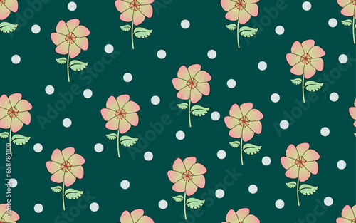 Floral Ornamental seamless pattern daisy flower  decorative vector pattern fabric textile paper prints web wallpaper background